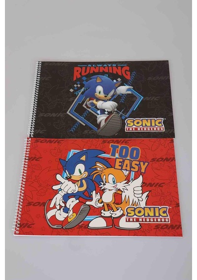 X Dekomus Lisanslı Sonic Resim Defteri 17x24 Cm 15 Yaprak Tek Adet Altın