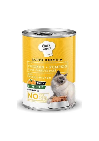 Chefs Choice Pumpkin Pate Chicken Tavuklu Balkabaklı Tahılsız Ezme Yetişkin Kedi Konservesi 24 Adet 400 Gr 242-20002.04