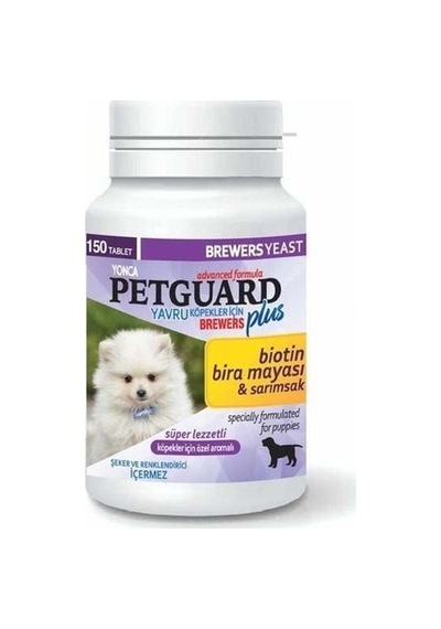 Petguard Yavru Köpekler Için Biotin Ve Sarımsaklı Bira Mayası Tableti 150 Adet