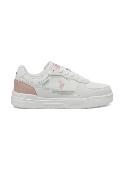 U.s. Polo Assn. Hood 5fx Beyaz Kadın Sneaker Beyaz-pudra Beyaz - Pudra