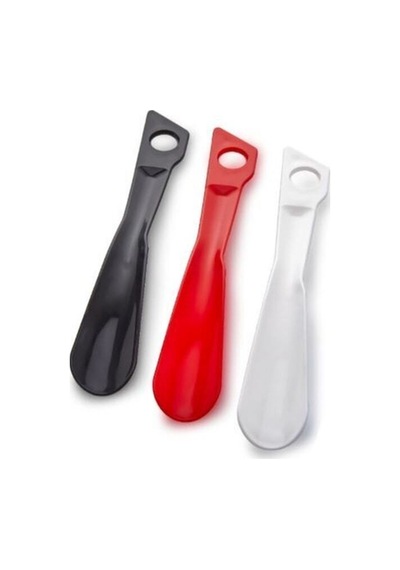 3 Adet Ayakkabı Çekeceği - 1 No Plastik Kerata Plastik Beyaz Diğer