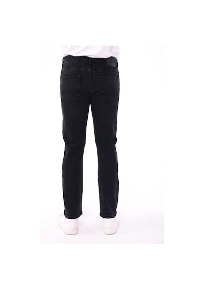 Blayn Jeans Erkek Tint Efekt Diz İzi Yapmayan Pamuklu Esnek Denim Jean Kot Pantolon Regular Kalıp siyah