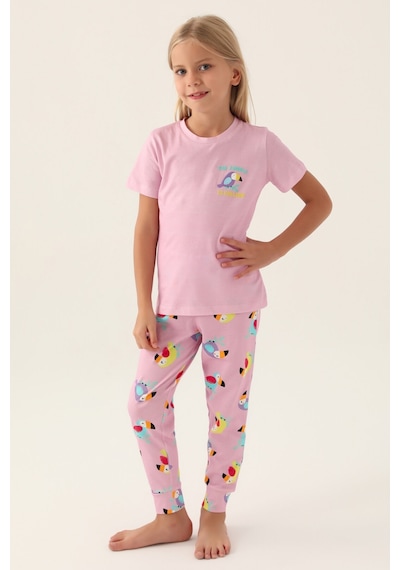 Rolypoly Jungle Mor Kız Çocuk Pijama Takımı 5274-43144 Rose