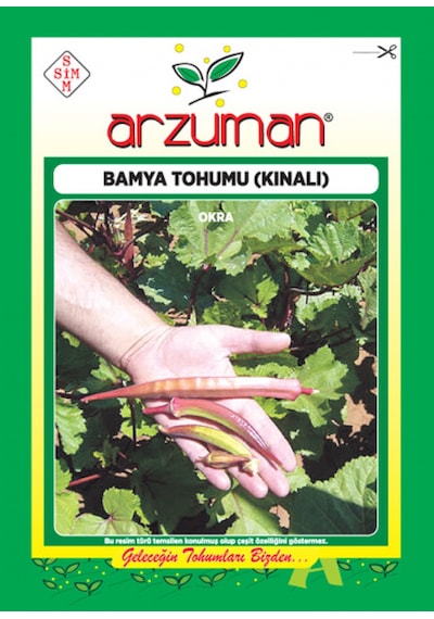 Arzuman Kırmızı Kınalı Bamya Tohumu 25 G 375 Adet