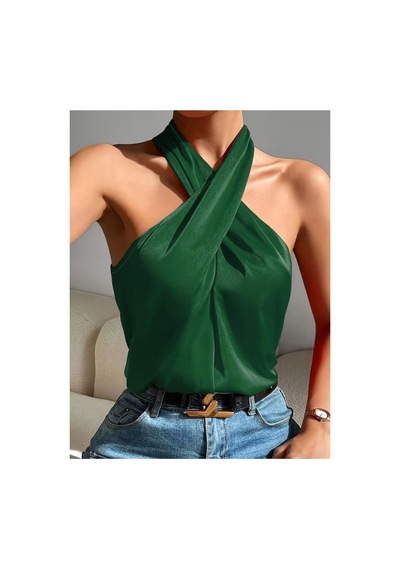 Butik İstanbul Kadın Omuzlarda Açık Boyundan Çapraz Geçme Detaylı Sandy Bluz Yeşil Butik İstanbul Kadın Omuzlarda Açık Boyundan Çapraz Geçme Detaylı Sandy Bluz Yeşil