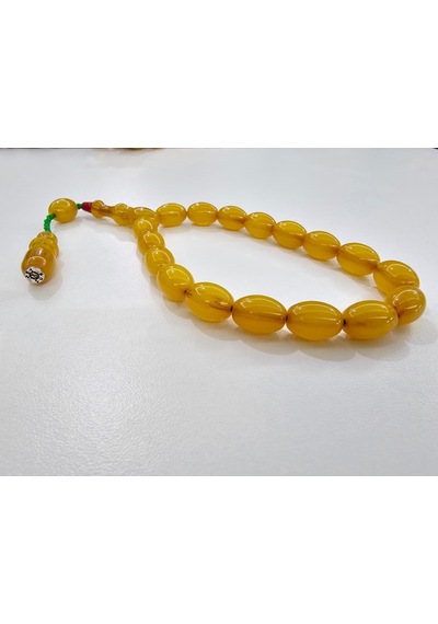 Zeyzun Usta İmzalı Bilek Boy Efe Maskot Sıkma Kehribar Tespih 15 63150239
