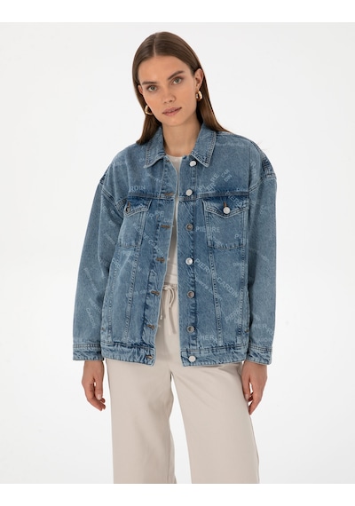 Pierre Cardin Kadın Açık Mavi Ceket Denim 50308527-vr003 Açık Mavi