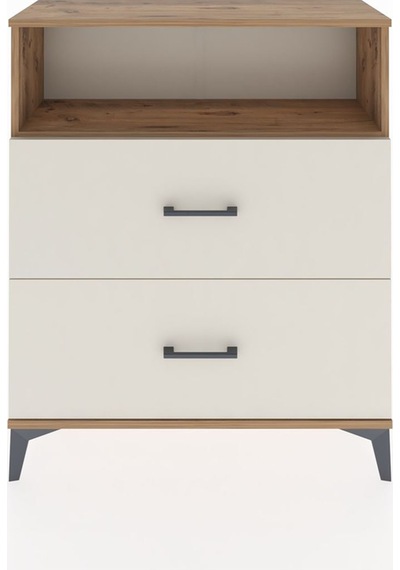 Arges Şifonyer Tek Raflı 2 Çekmeceli 88x30x106 Çam-aytaşı Çam