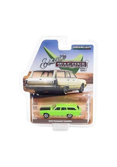 Greenlight 1/64 1970 Plymouth Satellite Yeşil Model Araba