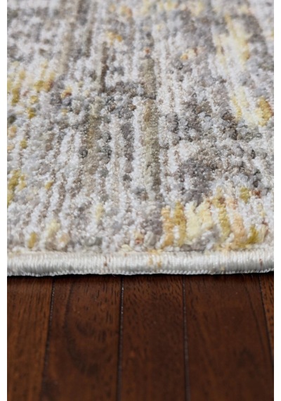 Vivanni Home Everlynn Polyester Vintage Halı Pamuk Atkı Tabanlı Modern Dokuma Ev Halısı Kahverengi Gold