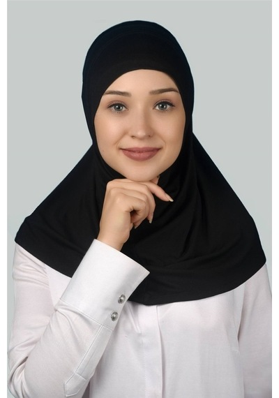 Altobeh Hazır Türban Pratik Eşarp Tesettür Hijab - Namaz Örtüsü -Siyah