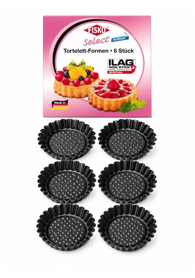 Fisko Tart Kalıbı Seti 6'lı - 11 Cm Siyah