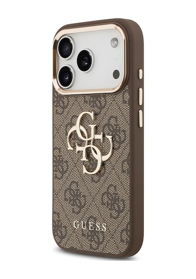 Apple iPhone Uyumlu 18 Pro Max Kılıf Guess Lisanslı Gold Çerçeveli Metal Büyük 4g Ve Yazı Logolu Kapak Kahverengi Apple iPhone Uyumlu 18 Pro Max Kılıf Guess Lisanslı Gold Çerçeveli Metal Büyük 4g Ve Yazı Logolu Kapak Kahverengi