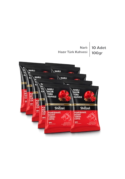 Shazel Hazır Türk Kahvesi Narlı 100 Gr 10 Paket