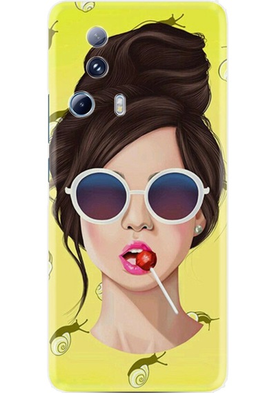Xiaomi 13 Lite Kılıf Resimli Desenli Baskılı Silikon Lollipop Woman 1416