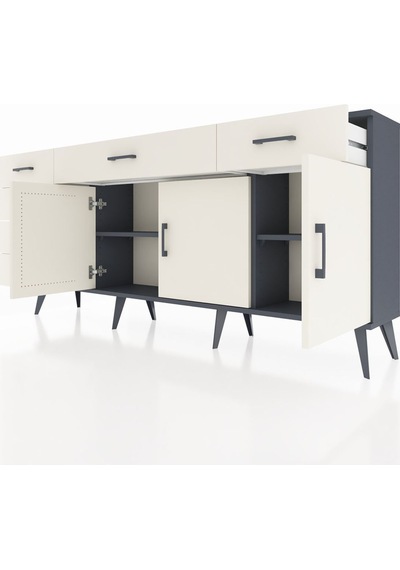 Arges Konsol 2 Raflı 6 Çekmeceli 3 Kapaklı 176x30x83 Antrasit-aytaşı/aytaşı Aytaşı/aytaşı Arges Konsol 2 Raflı 6 Çekmeceli 3 Kapaklı 176x30x83 Antrasit-aytaşı/aytaşı Aytaşı/aytaşı