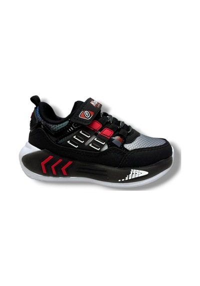 Ndrops 028-26 Anorak Anatomik Çocuk Sneaker Siyah Kırmızı 26-30 Siyah
