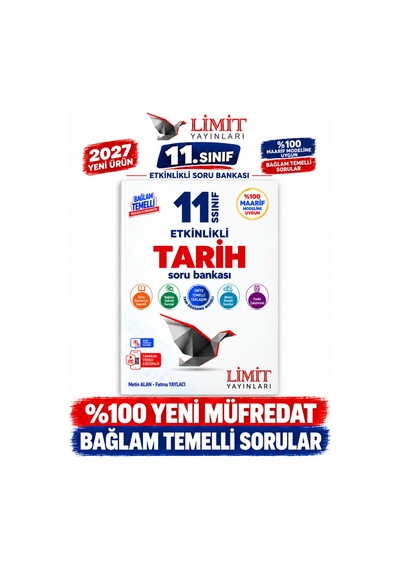 Limit 2027 11.sınıf Tarih %100 Yeni Müfredat Etkinlikli Soru Bankası Yeni Ürün