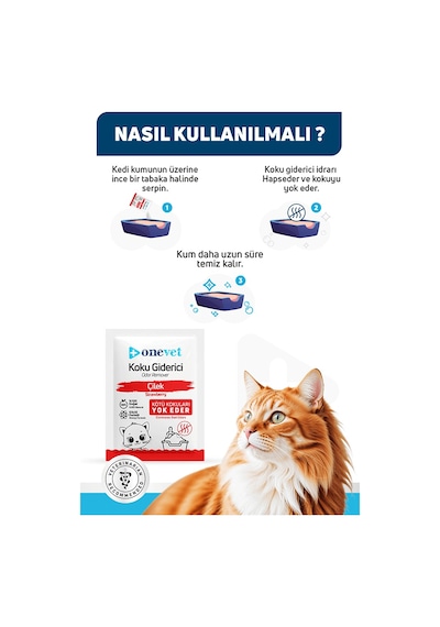Onevet Kedi Kumu Koku Giderici Çilekli 15 Adet 25 Gr