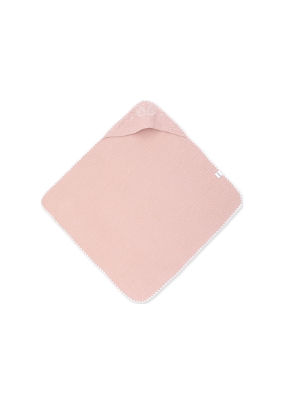 Wellgro Kapüşonlu Müslin Bebek Havlusu, Pembe