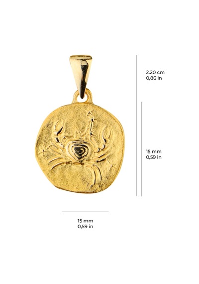 Goldkupe 14 Ayar Altın Yengeç Burç Kolye Ucu 2,12 Gr-6392 Altın