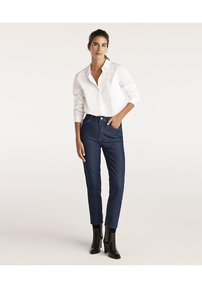 Yargıcı Mom Fit Denim Pantolon Koyu İndigo