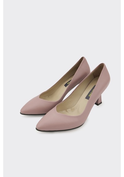 Derinet Hakiki Deri Kadın Stiletto Lila LİLA