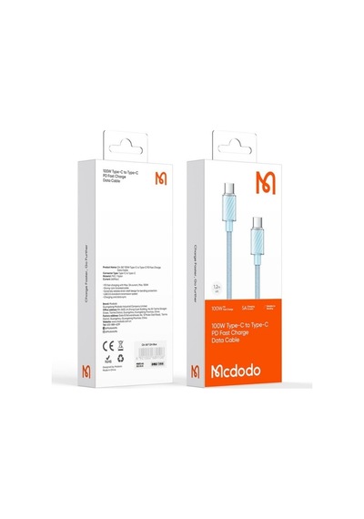 Mcdodo Ca-3671 Crystal Serisi Type-c Type-c 100w Pd Hızlı Şarj Ve Örgü