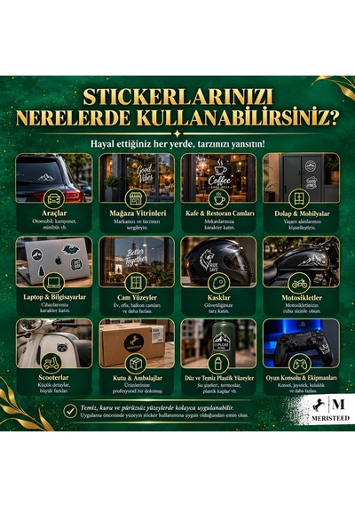 Ay Yıldız Kurt Sticker - Araç Arka Cam,motosiklet,kas, Mağaza Vitrin Camları, Dükkan Camları Düz Yüzey Uyumlu Etiket-sticker 15x20cm