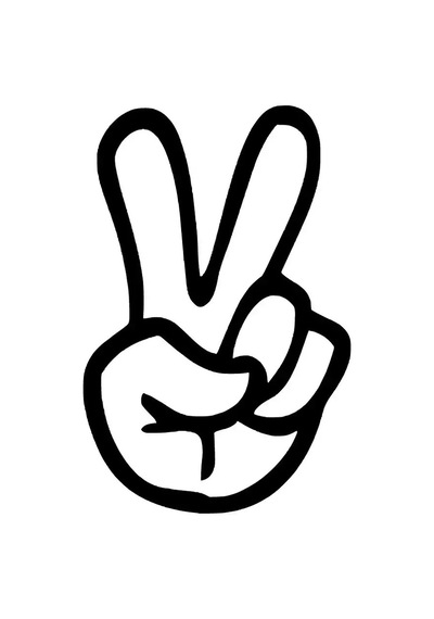 Barış İşareti Peace Sticker 10 X 15 Cm