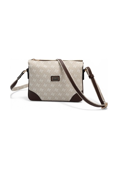 Silver Polo Sp784 Kadın Çapraz Çanta Monogram Taş-kahve