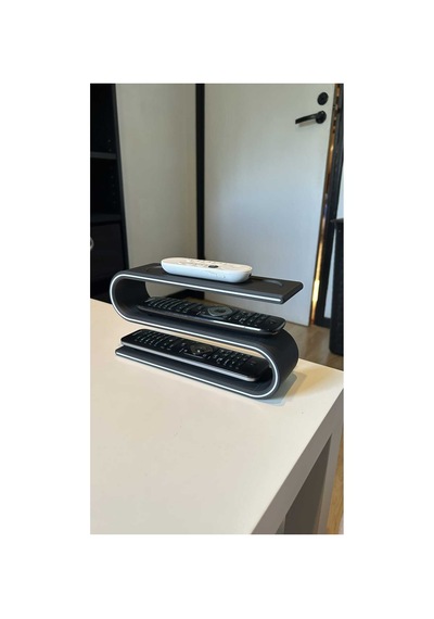 Modern Tasarım 3 Bölmeli Çok Amaçlı Tv Kumandalık Siyah Düzenleyici Organizer 25x13x6.5 Cm