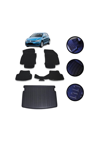 Golf 7 Hb 2014 -2018 Arası 4D Havuzlu Oto Paspas Ve Bagaj Set