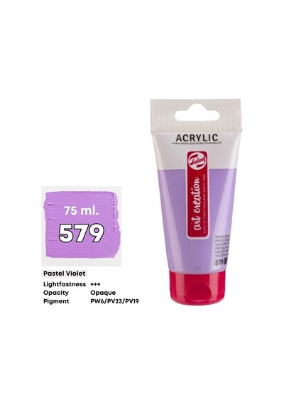 Talens Artcreation Akrilik Boya 75ml - N:579 Pastel Violet Çok Renkli