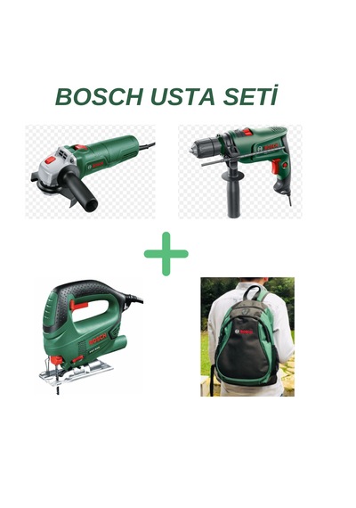 Bosch Easyimpact 600 Darbeli Matkap + Pst 650 Dekupaj + Universal Grind 750 Taşlama Seti