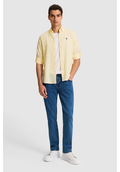 U.s. Polo Assn. Erkek Açık Sarı Gömlek Basic 50324660-vr004 Acık Sarı