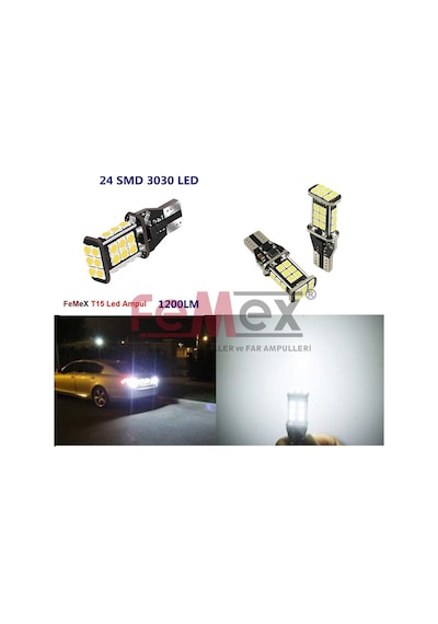 Femex Platinum T15 W16w Led Ampul Geri Vites Ampulu