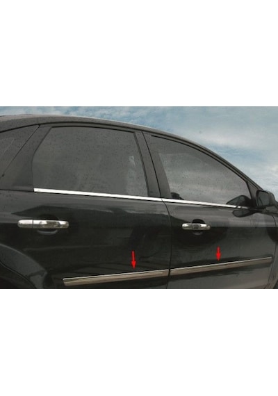 Ford Focus 2 Krom Yan Kapı Çıtası 2005 - 2008 Arası 4 Parça