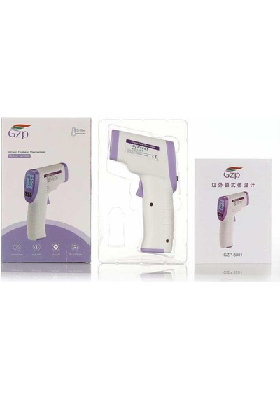 Gzp GZP8801 Temassız Kızılötesi Termometre Vücut Isı Ateş Ölçer Mor