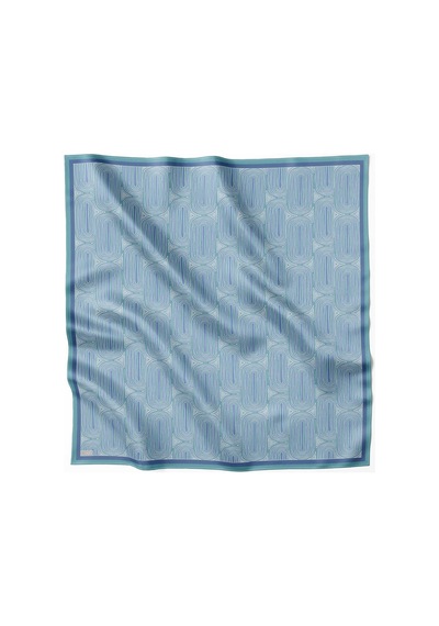 Belli İpek Eşarp - 4209-37 Mavi Twill