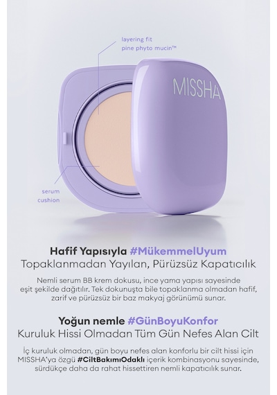 Missha Layering Fit Pine Phyto Mucin Serum Cushion SPF30 Pa++ Bran