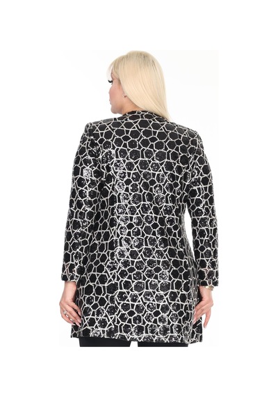Ladies First Büyük Beden 3924 Siyah Ceket+bluz Takım 001