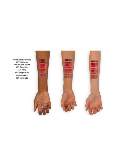 Cosmetics Mattemoist Lipgloss 407 Notisme Yarı Mat Saten Bitişli Likit Ruj, Kırmızı Belirtilmemiş