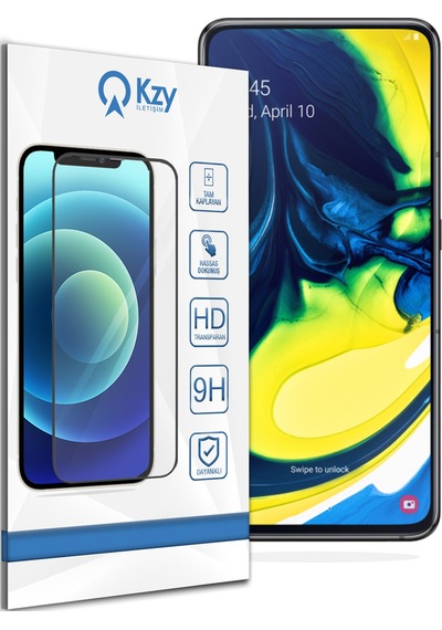 Samsung Galaxy A80 ile Uyumlu Tam Kaplayan Temperli Cam Ekran Koruyucu