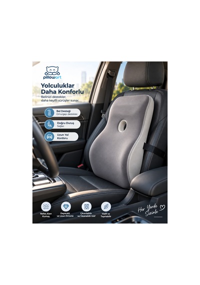 Ergonomik Bel Desteği - Visko Sırt Minderi Bel Yastığı