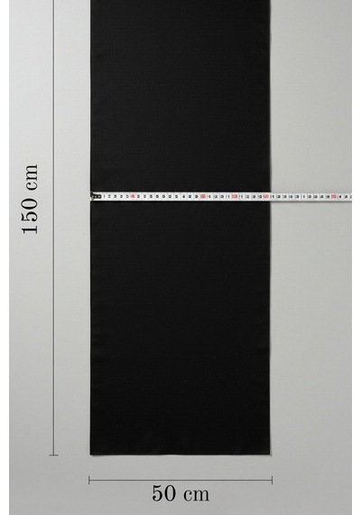 Siyah Şık Masa Runnerı 50x150 Cm Modern Ve Zarif Masa Örtüsü Siyah