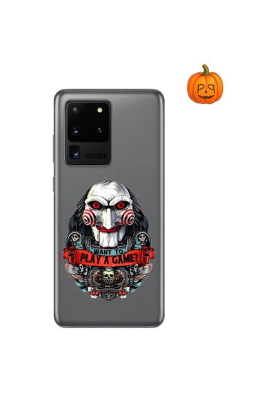 Dali Design Samsung Galaxy S20 Ultra Uyumlu Şeffaf Kılıf Horror 7 Tasarımlı