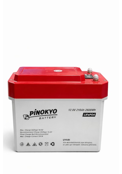 Megacell / Pinokyo 12.8 V 210 Ah Lityum Demir Fosfat Akü Lifep04 -prizmatik Hücreli