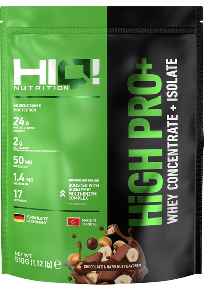 Hıq High Pro+ 510gr Chocolate&hazelnut Flavored