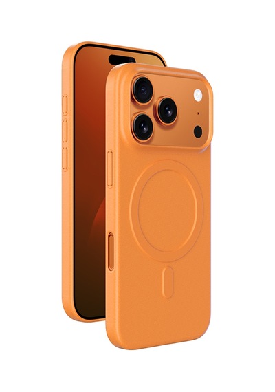Apple Uyumlu iPhone 17 Pro Max Kılıf M-safe Şarj Özellikli Amazingthing Minimal Air Serisi Kapak Turuncu Turuncu
